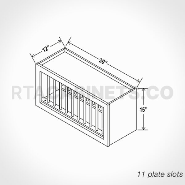 Charleston White Raised Panel Plate Rack, rta cabinets