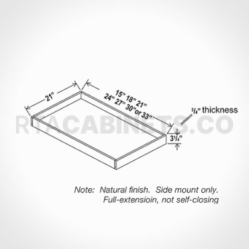 Charleston White Raised Panel Roll Out Tray, rta cabinets