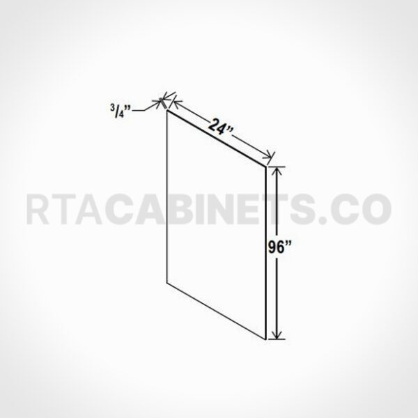 Charleston White Raised Panel Shelf Board, rta cabinets