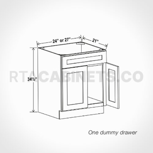 Charleston White Raised Panel Single Vanity Sink Base Cabinet, rta cabinets