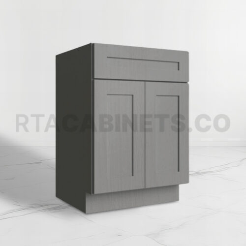 Gray Shaker Sink Base 27, rta cabinets, gray kitchen cabinets