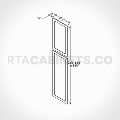 Charleston White Raised Panel Tall Decorative Door Panel, rta cabinet