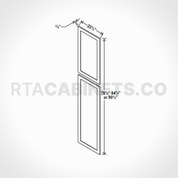 Charleston White Raised Panel Tall Decorative Door Panel, rta cabinet