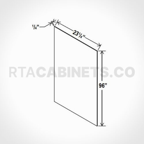 Charleston White Raised Panel Tall Skin Veneer Panel, rta cabinet