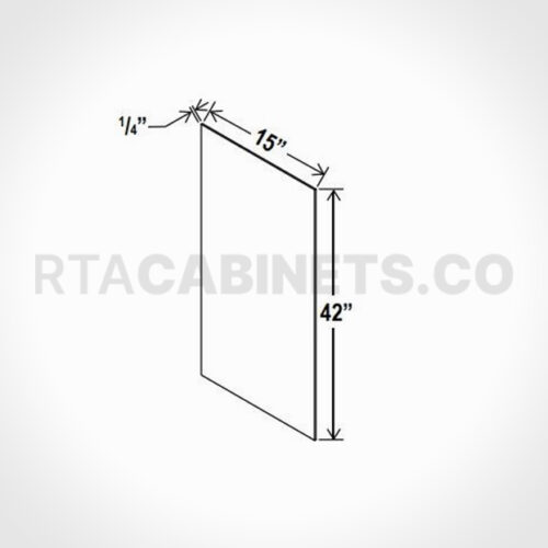 Charleston White Raised Panel Wall Skin Panel, rta cabinets