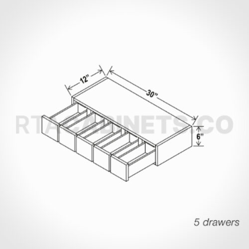 Charleston White Raised Panel Wall Spice Drawer, rta cabinets