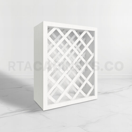 White Shaker Wine Rack 30H, rta cabinets