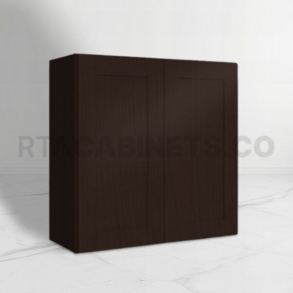 Brown Shaker 30 H Double Door Wall Cabinet, rta cabinets, rta cabinet