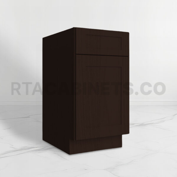 Brown Shaker Base Cabinet with Single Door and Drawer, rta cabinets