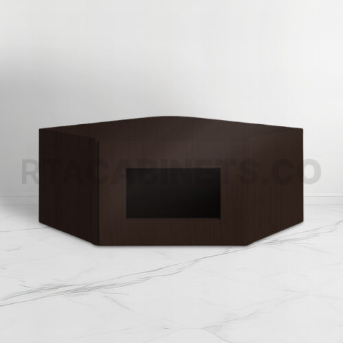 Brown shaker 12x 24 diagonal corner wall shelf, rta cabinets, rta cabinet