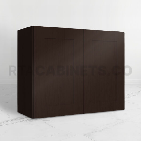 Brown Shaker 24 H Double Door Wall Cabinet, rta cabinets, rta cabinet