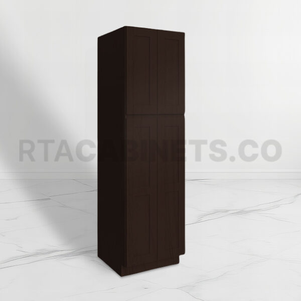 Brown Shaker 24 W Utility Pantry Cabinet, rta cabinets, brown kitchen cabinets, pantry cabinets, wholesale cabinets