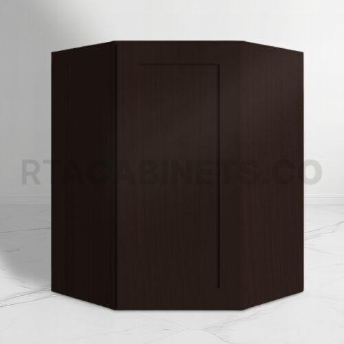 Brown Shaker 27 W Diagonal Corner Wall Shelf, rta cabinets, rta cabinet