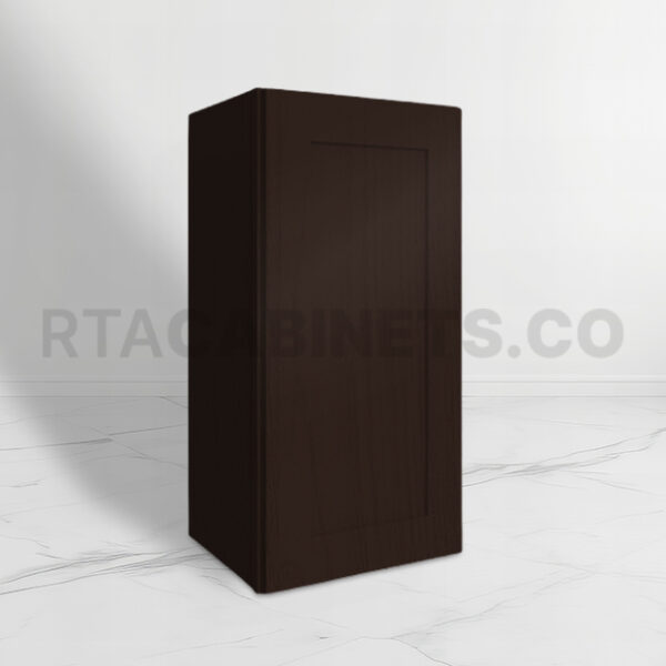 Brown Shaker 36 H Single Door Wall Cabinet, brown kitchen cabinets, rta cabinets, wholesale cabinets