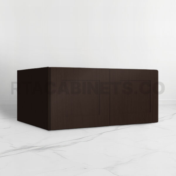 Brown Shaker 36 W Refrigerator Wall Cabinet, rta cabinets, brown kitchen cabinets, wholesale cabinets