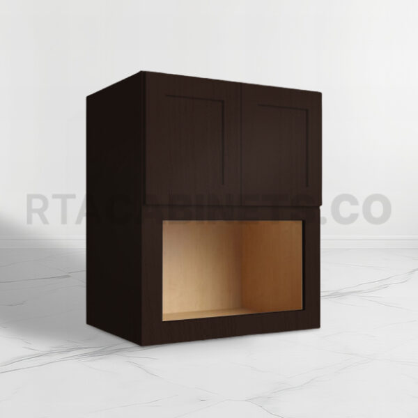 Brown Shaker Microwave Wall Cabinet, rta cabinets, brown shaker cabinets, microwave cabinets, wholesale cabinets