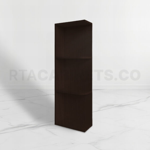 Brown Shaker Open End Shelf, rta cabinets, brown kitchen cabinets, wholesale cabinets