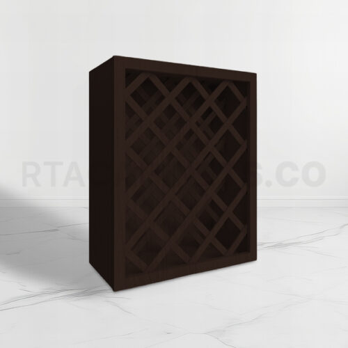 Brown Shaker Wine Rack 30H, rta cabinets, brown kitchen cabinets, wholesale cabinets