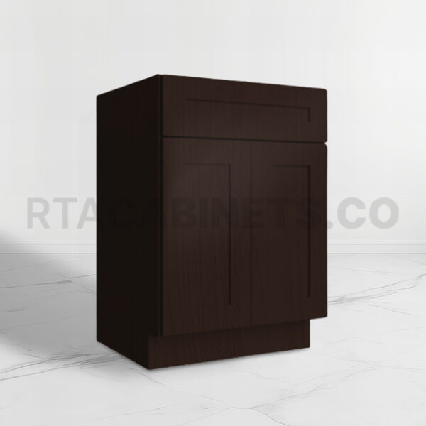 Brown Shaker Single Vanity Sink Base Cabinet, rta cabinets, brown kitchen cabinets, wholesale cabinets