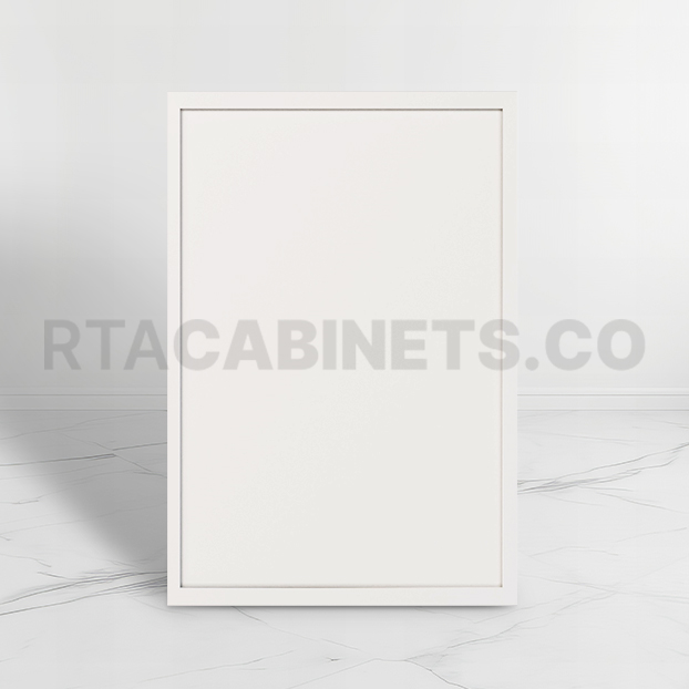 Dove White Slim Shaker Base Cabinet Front Face Sample, rta cabinets