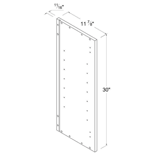 Frameless Gloss White Finished Panel 30H for Wall Cabinets, rta cabinets