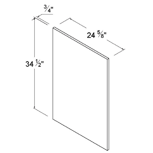 Frameless Gloss White Decorative Door Panel, rta cabinets