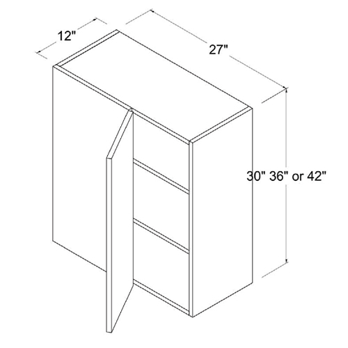 Frameless Gloss White Blind Corner Wall Cabinet, rta cabinets