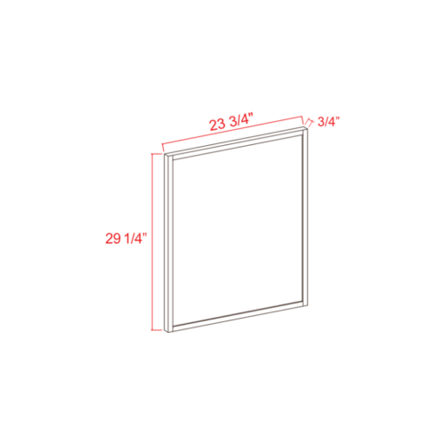 Slim White Oak Shaker Base Decorative Door Panel, rta cabinets