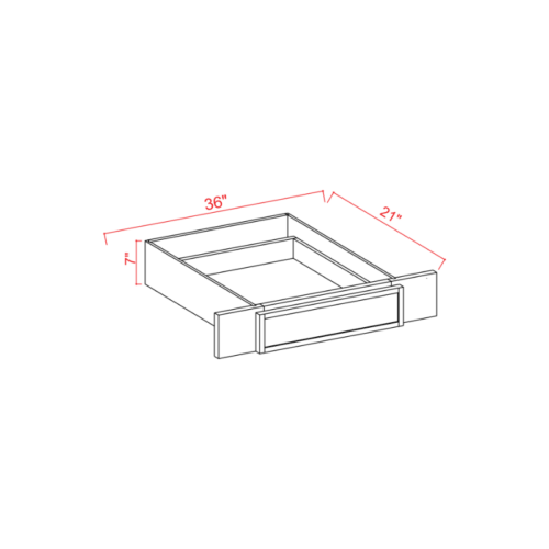 Slim White Oak Shaker Knee Drawer, rta cabinets