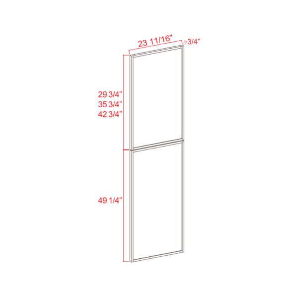 Slim White Oak Shaker Tall Decorative Door Panel, rta cabinets