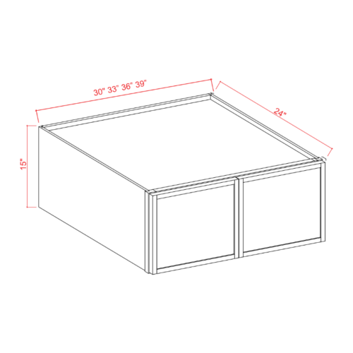 Slim White Oak Shaker Refrigerator Wall Cabinet with Double Doors, rta cabinets