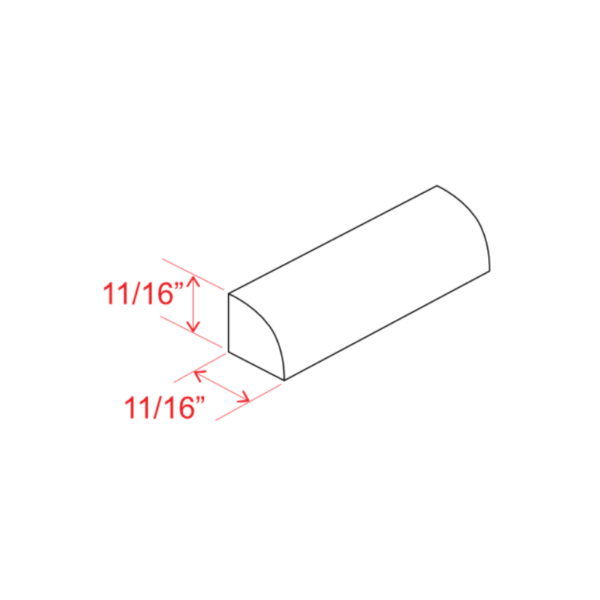 Slim White Oak Shaker Shoe Moulding, rta cabinets