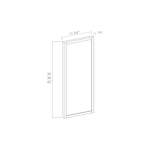 Dove White Slim Shaker Wall Decorative Door Panel, rta cabinets