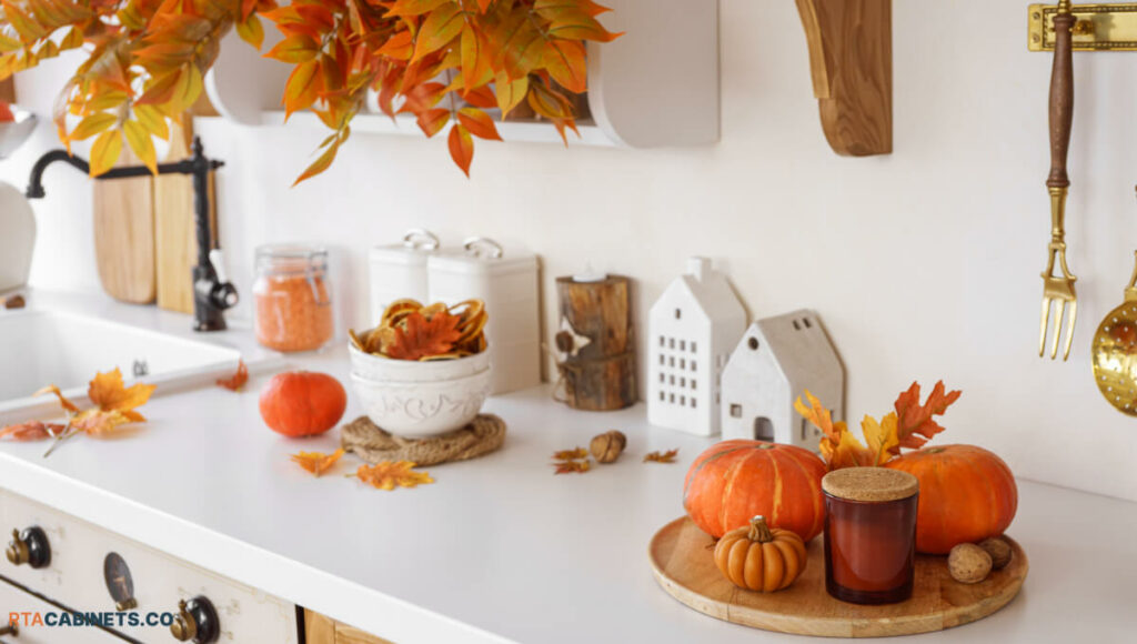 Fall kitchen decor, rta cabinets