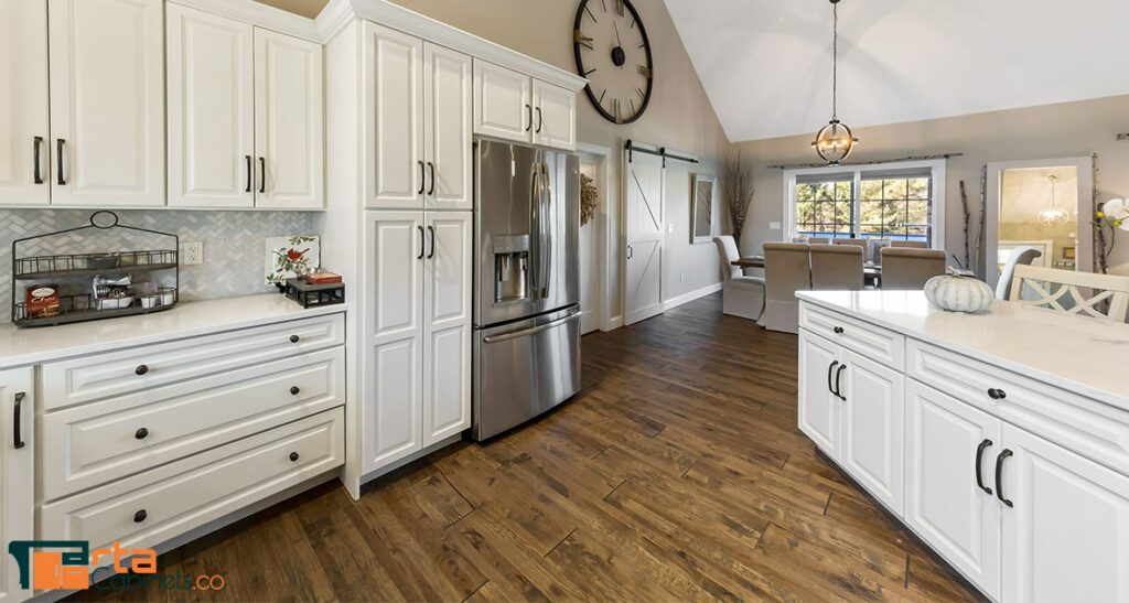 white cabinets