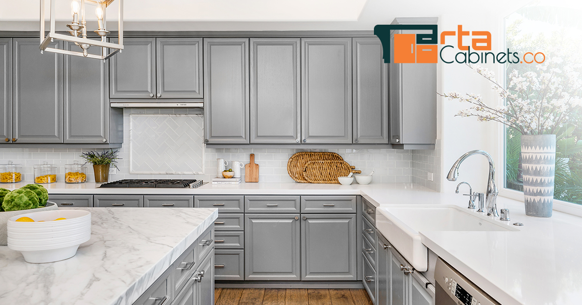 gray shaker cabinets